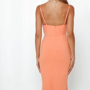 ROOFTOP MARTINIS FOR TWO MIDI DRESS PEACH